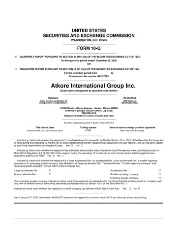 Miniature Atkore 10-Q Rapport trimestriel 2021 