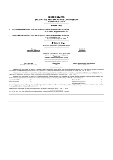 Miniature Atkore 10-Q Rapport trimestriel 2021 