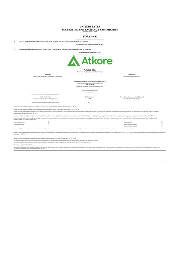 Vorschaubild Atkore 10-K Jahresbericht 2021
