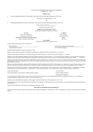 Thumbnail Arrow Electronics
 10-K Annual Report 2017