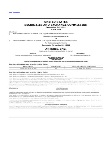 Thumbnail Arteris 10-K Annual Report 2021