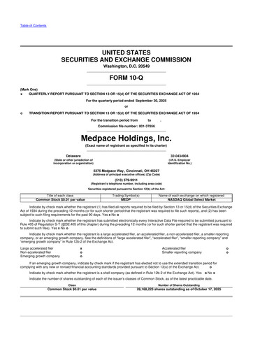 Thumbnail Medpace 10-Q Quarterly Report FY2025 