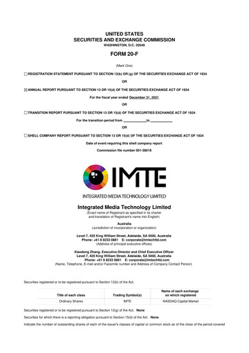 Thumbnail Integrated Media Technology Limited 20-F Annual Report 