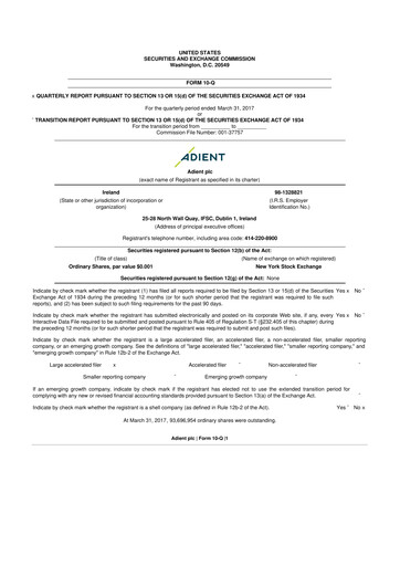 Thumbnail Adient
 10-Q Quarterly Report FY2017 