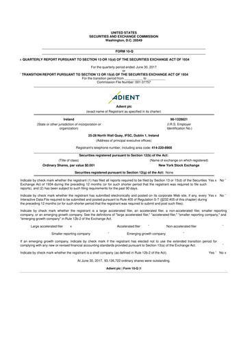 Thumbnail Adient
 10-Q Quarterly Report FY2017 