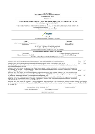 Thumbnail Adient
 10-K Annual Report 2018