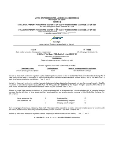 Thumbnail Adient
 10-Q Quarterly Report FY2020 