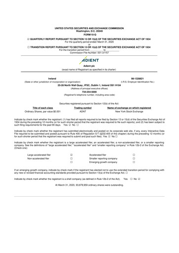 Thumbnail Adient
 10-Q Quarterly Report FY2020 