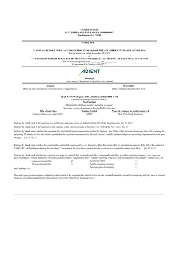 Thumbnail Adient
 10-K Annual Report 2021