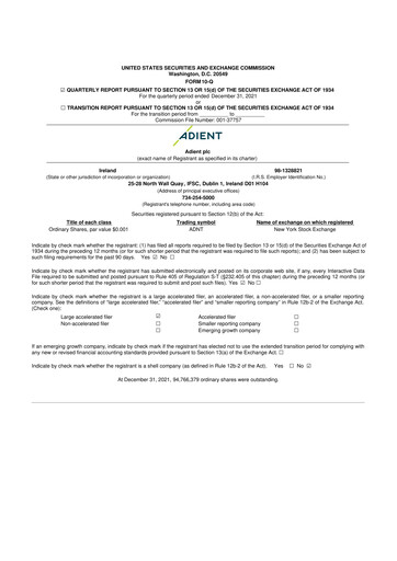 Thumbnail Adient
 10-Q Quarterly Report FY2022 