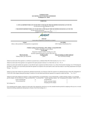 Thumbnail Adient
 10-K Annual Report 2022