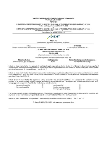 Thumbnail Adient
 10-Q Quarterly Report FY 