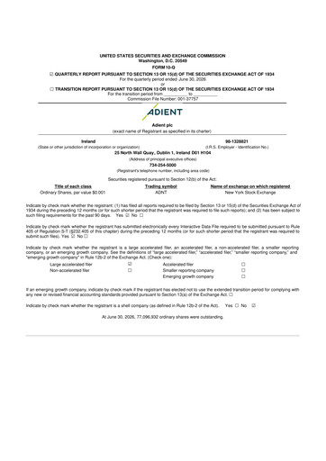 Thumbnail Adient
 10-Q Quarterly Report FY2026 