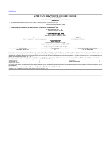 Thumbnail YETI Holdings
 10-Q Quarterly Report FY2023 