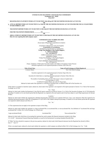 Thumbnail Adecoagro 20-F Annual Report 