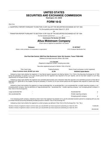 Thumbnail Kinetik 10-Q Quarterly Report FY2019 