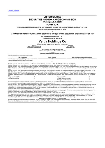 Thumbnail Vertiv Holdings
 10-K Annual Report 2025