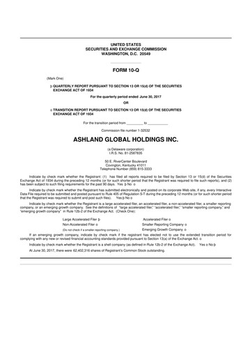 Thumbnail Ashland 10-Q Quarterly Report FY 