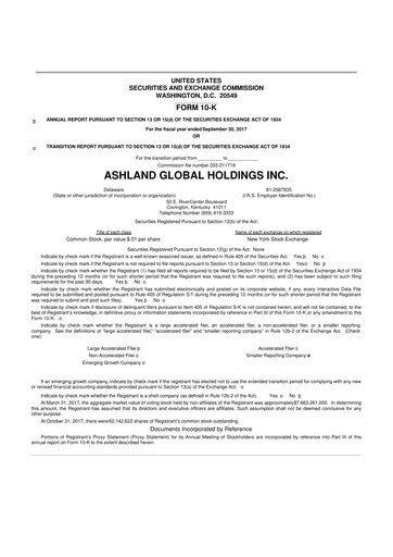 Thumbnail Ashland 10-K Annual Report 
