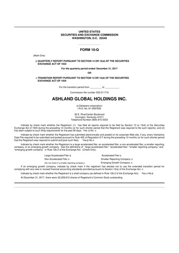 Thumbnail Ashland 10-Q Quarterly Report FY 