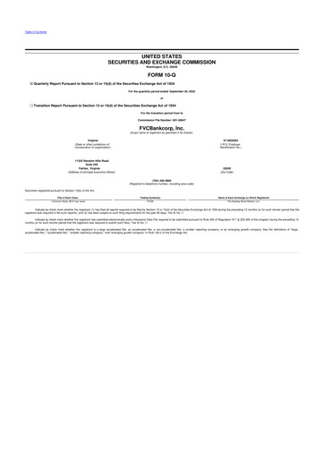 Thumbnail FVCBankcorp 10-Q Quarterly Report FY2022 