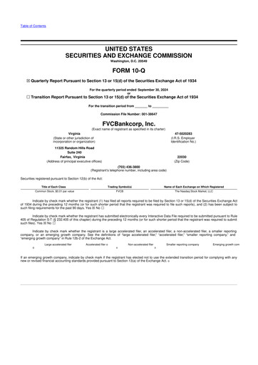 Thumbnail FVCBankcorp 10-Q Quarterly Report FY2024 