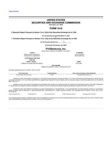 Thumbnail FVCBankcorp 10-Q Quarterly Report FY2026 