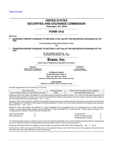 Thumbnail Braze 10-Q Quarterly Report FY2025 