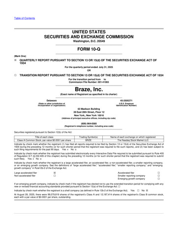 Thumbnail Braze 10-Q Quarterly Report FY2026 