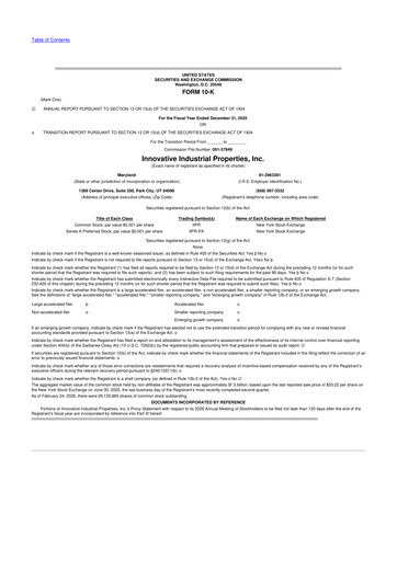 Thumbnail Innovative Industrial Properties
 10-K Annual Report 2025