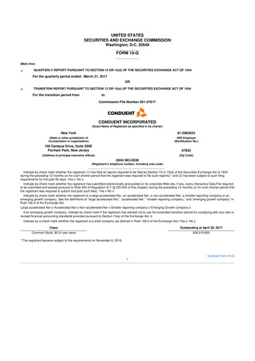 Thumbnail Conduent 10-Q Quarterly Report FY2017 