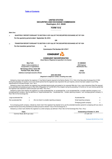 Thumbnail Conduent 10-Q Quarterly Report FY2018 