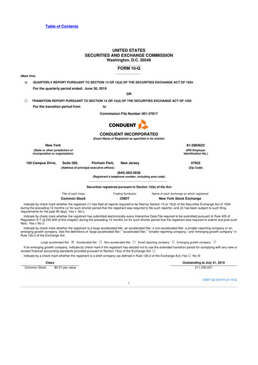 Thumbnail Conduent 10-Q Quarterly Report FY2019 