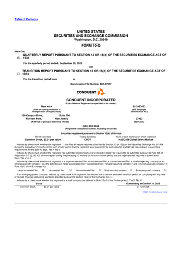 Thumbnail Conduent 10-Q Quarterly Report FY2023 