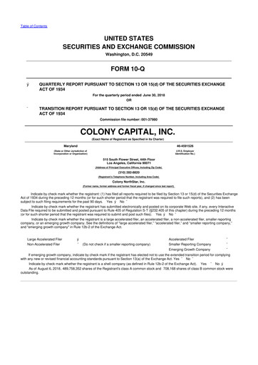 Thumbnail DigitalBridge Group 10-Q Quarterly Report FY2018 