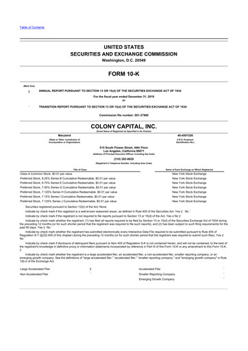 Thumbnail DigitalBridge Group 10-K Annual Report 2018