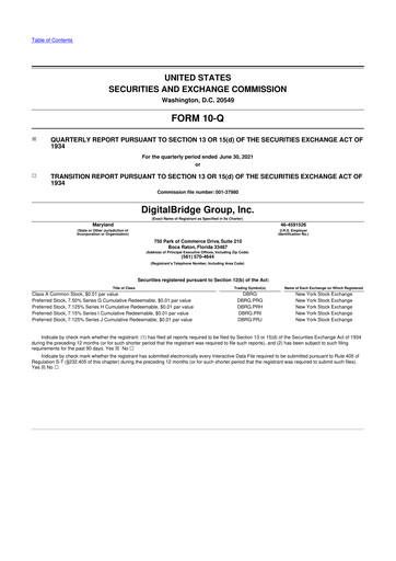 Thumbnail DigitalBridge Group 10-Q Quarterly Report FY2021 