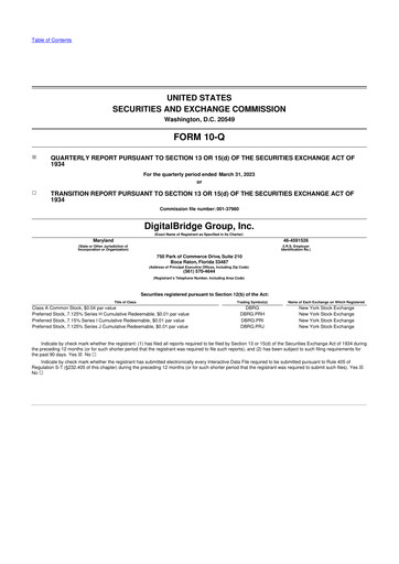 Thumbnail DigitalBridge Group 10-Q Quarterly Report FY2023 