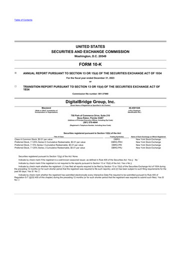 Thumbnail DigitalBridge Group 10-K Annual Report 2023