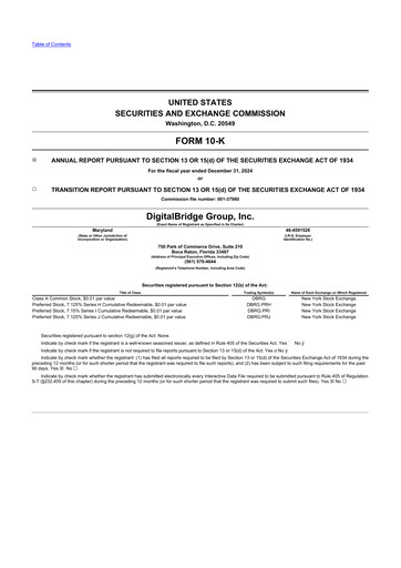 Thumbnail DigitalBridge Group 10-K Annual Report 2024