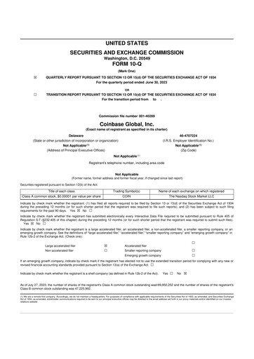 Miniature Coinbase 10-Q Rapport trimestriel 2023 