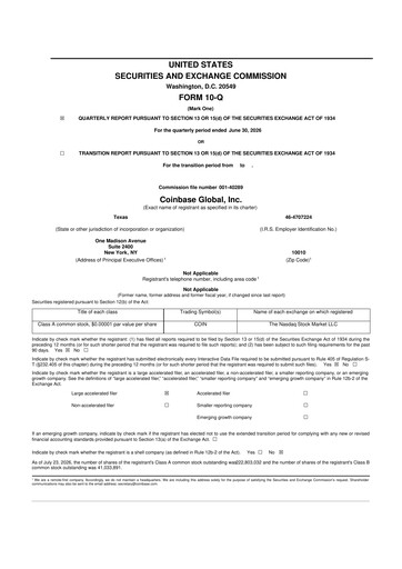 Thumbnail Coinbase 10-Q Quarterly Report FY2026 