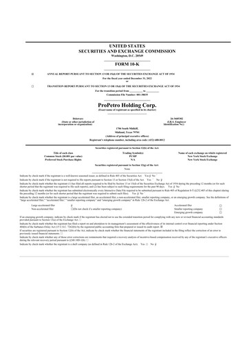 Thumbnail ProPetro 10-K Annual Report 2022