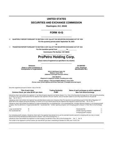 Thumbnail ProPetro 10-Q Quarterly Report FY2023 