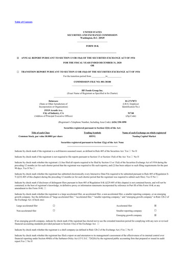 Thumbnail HF Foods Group
 10-K Annual Report 2020