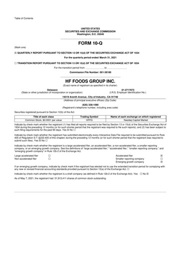 Thumbnail HF Foods Group
 10-Q Quarterly Report FY2021 