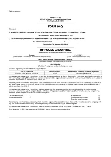 Thumbnail HF Foods Group
 10-Q Quarterly Report FY2021 