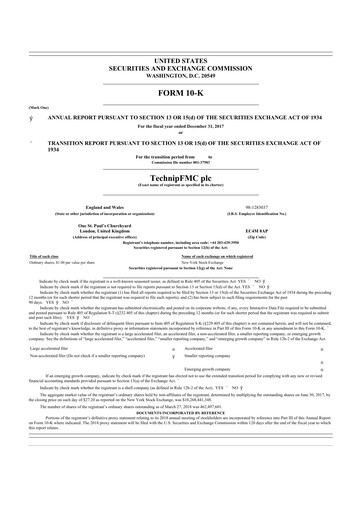 Thumbnail TechnipFMC
 10-K Annual Report 2017