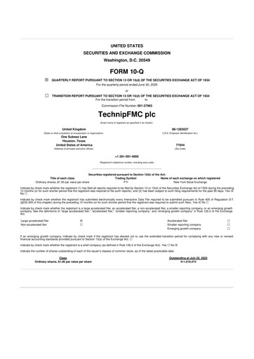 Thumbnail TechnipFMC
 10-Q Quarterly Report FY2025 