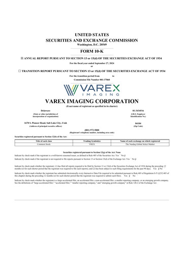 Thumbnail Varex Imaging
 10-K Annual Report 2024